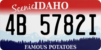 ID license plate 4B5782I