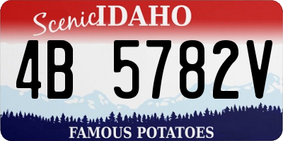 ID license plate 4B5782V