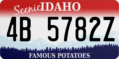 ID license plate 4B5782Z