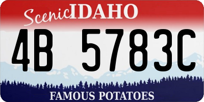 ID license plate 4B5783C