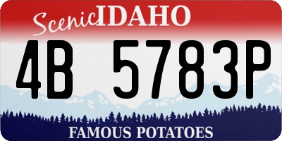 ID license plate 4B5783P