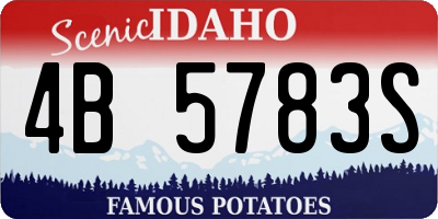 ID license plate 4B5783S