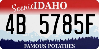 ID license plate 4B5785F