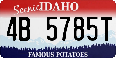 ID license plate 4B5785T