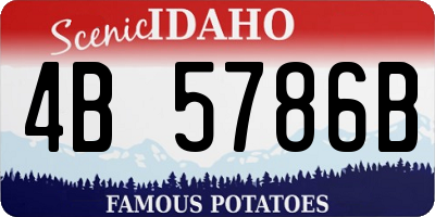 ID license plate 4B5786B
