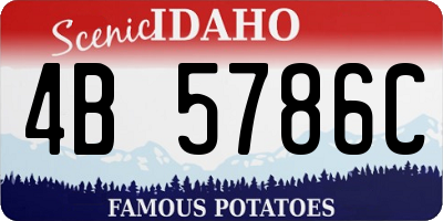 ID license plate 4B5786C