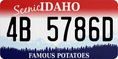 ID license plate 4B5786D
