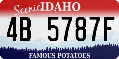 ID license plate 4B5787F