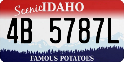 ID license plate 4B5787L