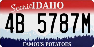 ID license plate 4B5787M