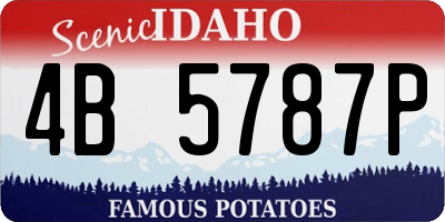ID license plate 4B5787P