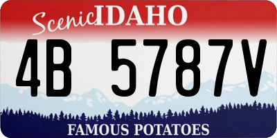 ID license plate 4B5787V