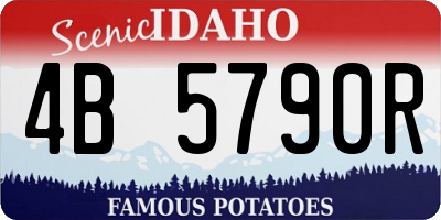 ID license plate 4B5790R