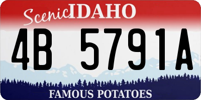 ID license plate 4B5791A