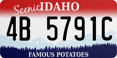 ID license plate 4B5791C