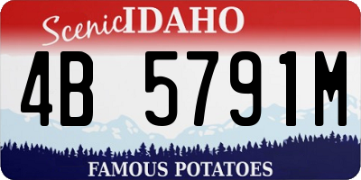 ID license plate 4B5791M