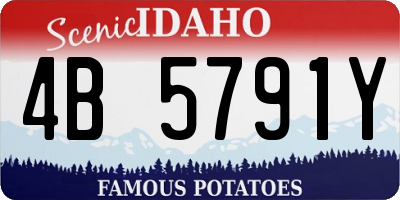ID license plate 4B5791Y