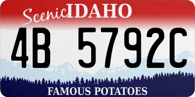 ID license plate 4B5792C