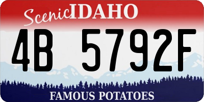 ID license plate 4B5792F