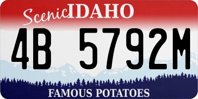 ID license plate 4B5792M