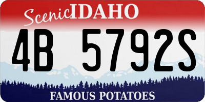 ID license plate 4B5792S