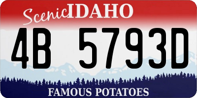 ID license plate 4B5793D