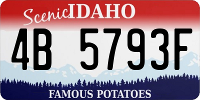 ID license plate 4B5793F