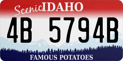ID license plate 4B5794B