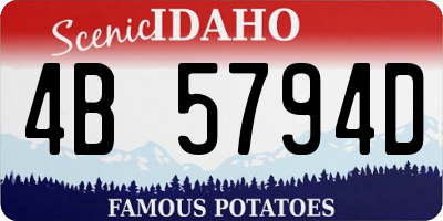ID license plate 4B5794D