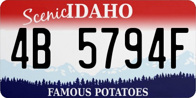 ID license plate 4B5794F