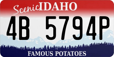 ID license plate 4B5794P