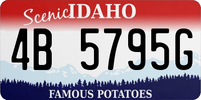 ID license plate 4B5795G