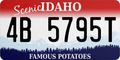 ID license plate 4B5795T