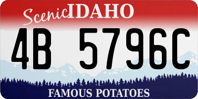 ID license plate 4B5796C