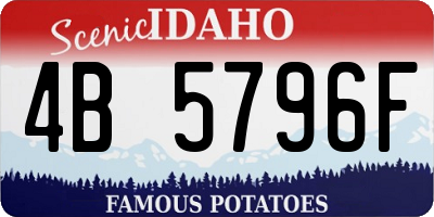 ID license plate 4B5796F