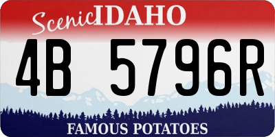ID license plate 4B5796R