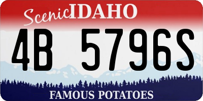 ID license plate 4B5796S