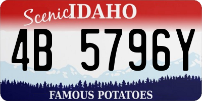 ID license plate 4B5796Y