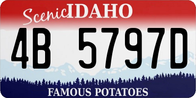 ID license plate 4B5797D
