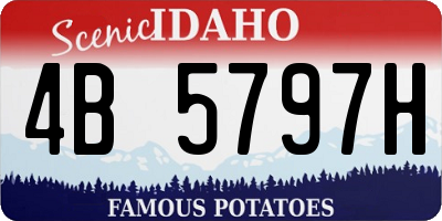ID license plate 4B5797H
