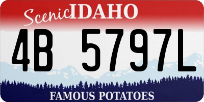 ID license plate 4B5797L