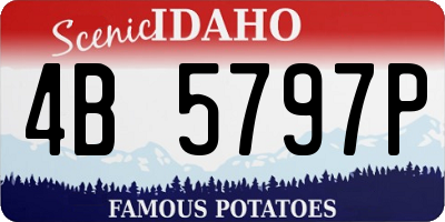 ID license plate 4B5797P