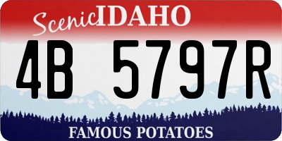 ID license plate 4B5797R