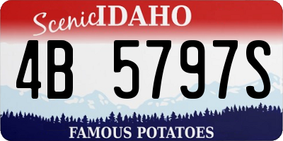 ID license plate 4B5797S