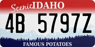 ID license plate 4B5797Z