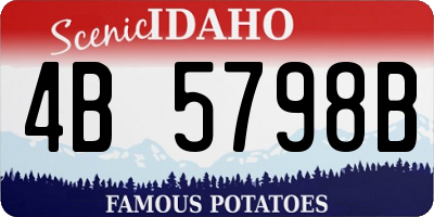 ID license plate 4B5798B