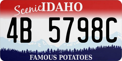 ID license plate 4B5798C