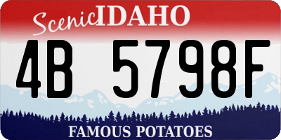 ID license plate 4B5798F