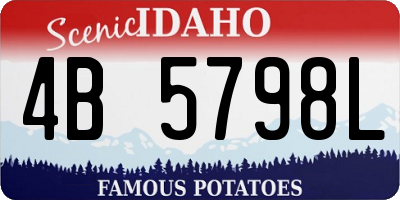 ID license plate 4B5798L