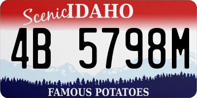 ID license plate 4B5798M